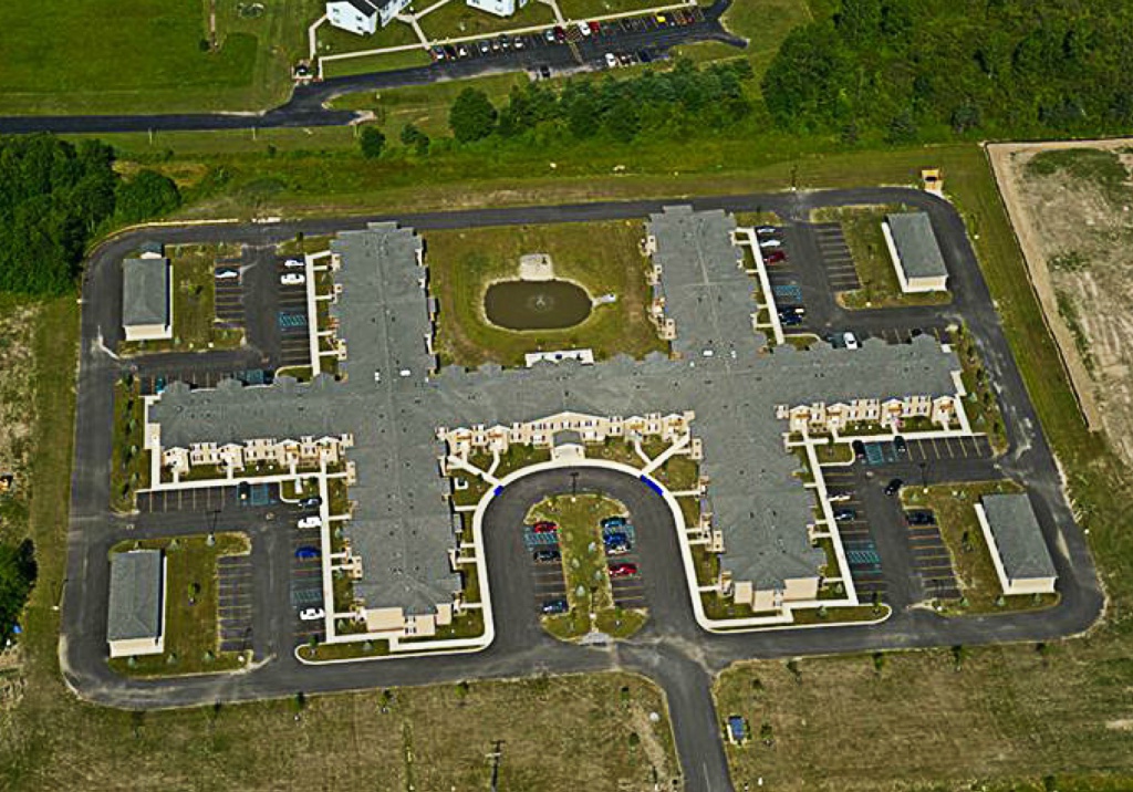 Lancaster Commons Senior Apartments - Lancaster NY - Aerial Property View - One Clover